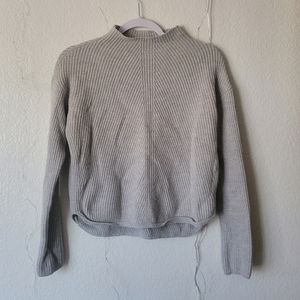Aritzia Babaton Gray Knit Wool Blend Pullover Mock Neck Sweater size xs